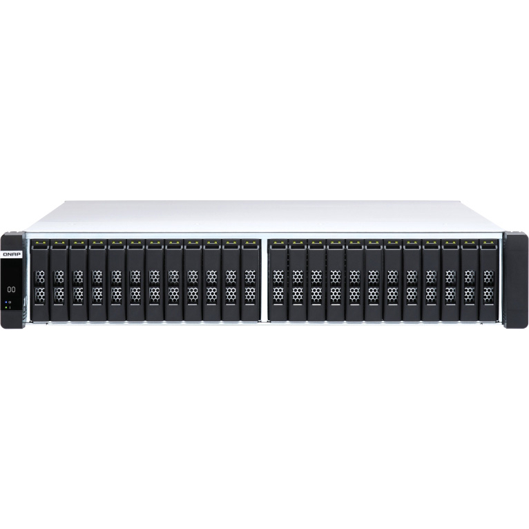 Сетевое хранилище без дисков/ Enterprise QNAP ES2486dc-2142IT-96G NAS two controllers, 24 2.5 "SAS 12/6 Gb / s bays, rack-mount, 2 power supplies. Intel Xeon D-2142IT, 48 GB DDR4 on each controller. RAIL KIT included.