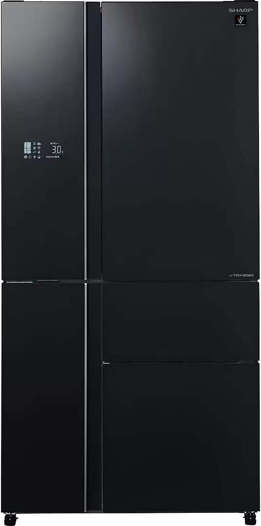Холодильник Sharp/ Отдельностоящий 5-ти дверный холодильник Sharp, ВхШхГ 185x90.8x79.6 см, объем 650 (423+179+48) л, No Frost, инверторный компрессор, ионизация воздуха, быстрое замораживание, быстрое охлаждение, дезодорирующая система, LED освещение, автоматический льдогенератор, энергоэффективность A+, цвет черный, без рамок, пр-во Тайланд