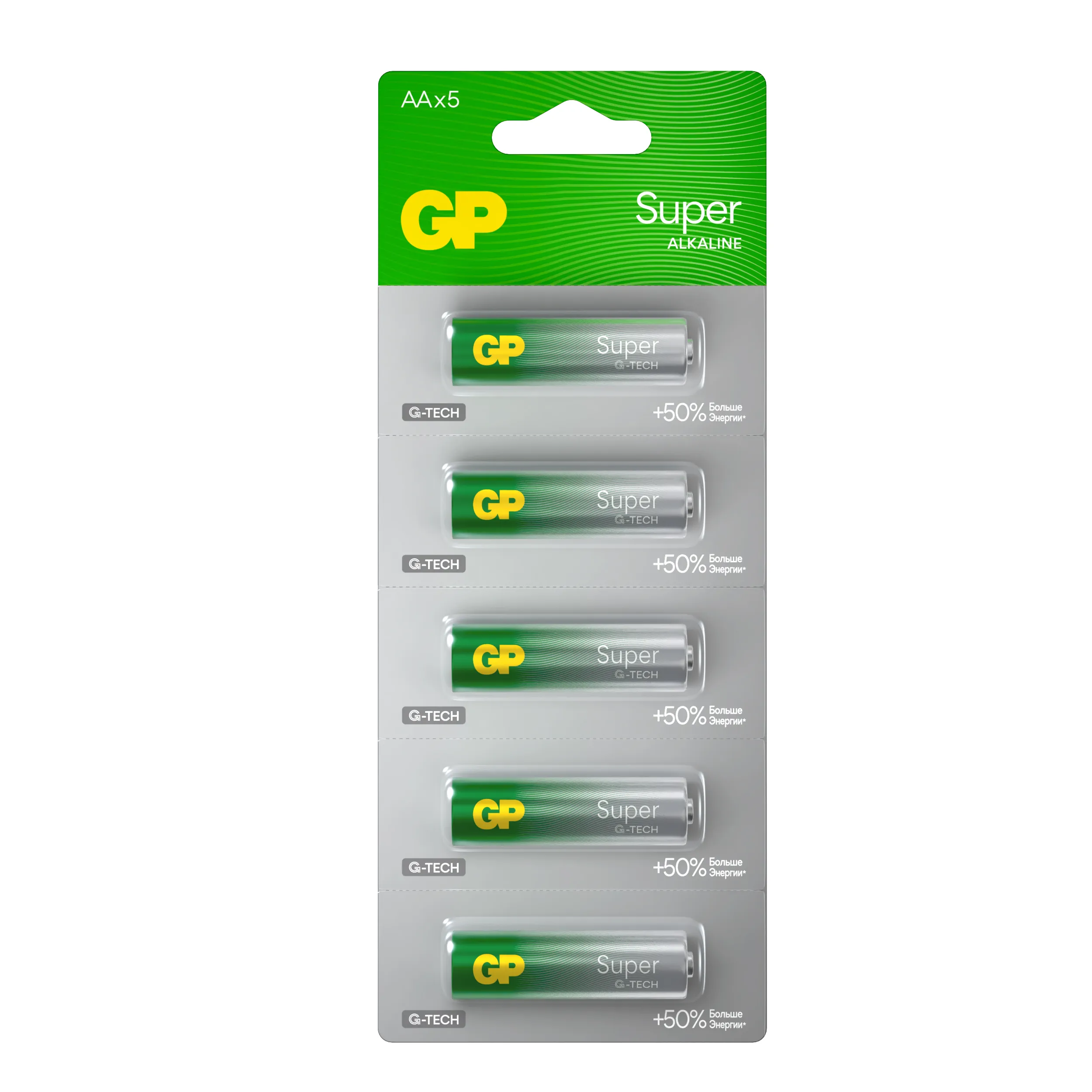GP 15AA21-2CRSC5 60/600 Super Alkaline G-Tech (5 шт. в уп-ке)