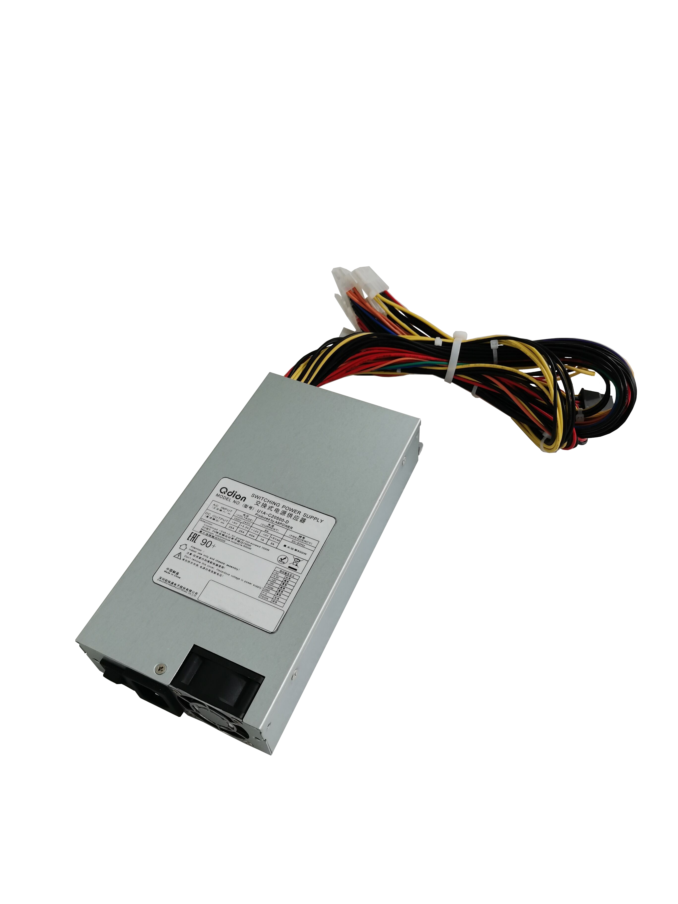 Блок питания серверный/ Server power supply Qdion Model U1A-C20500-D P/N:99SAC20500I1170110 1U Single Server Power 500W Efficiency 80 Plus Silver, Cable connector: C14