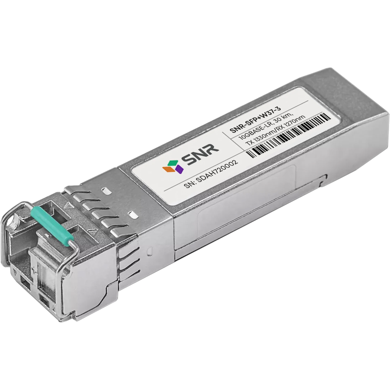 SNR SNR-SFP+W37-3 Одноволоконный модуль, SFP+ WDM 10GBASE-LR/LW, разъем LC, рабочая длина волны Tx/Rx: 1330/1270нм, дальность до 3км (5dB).
