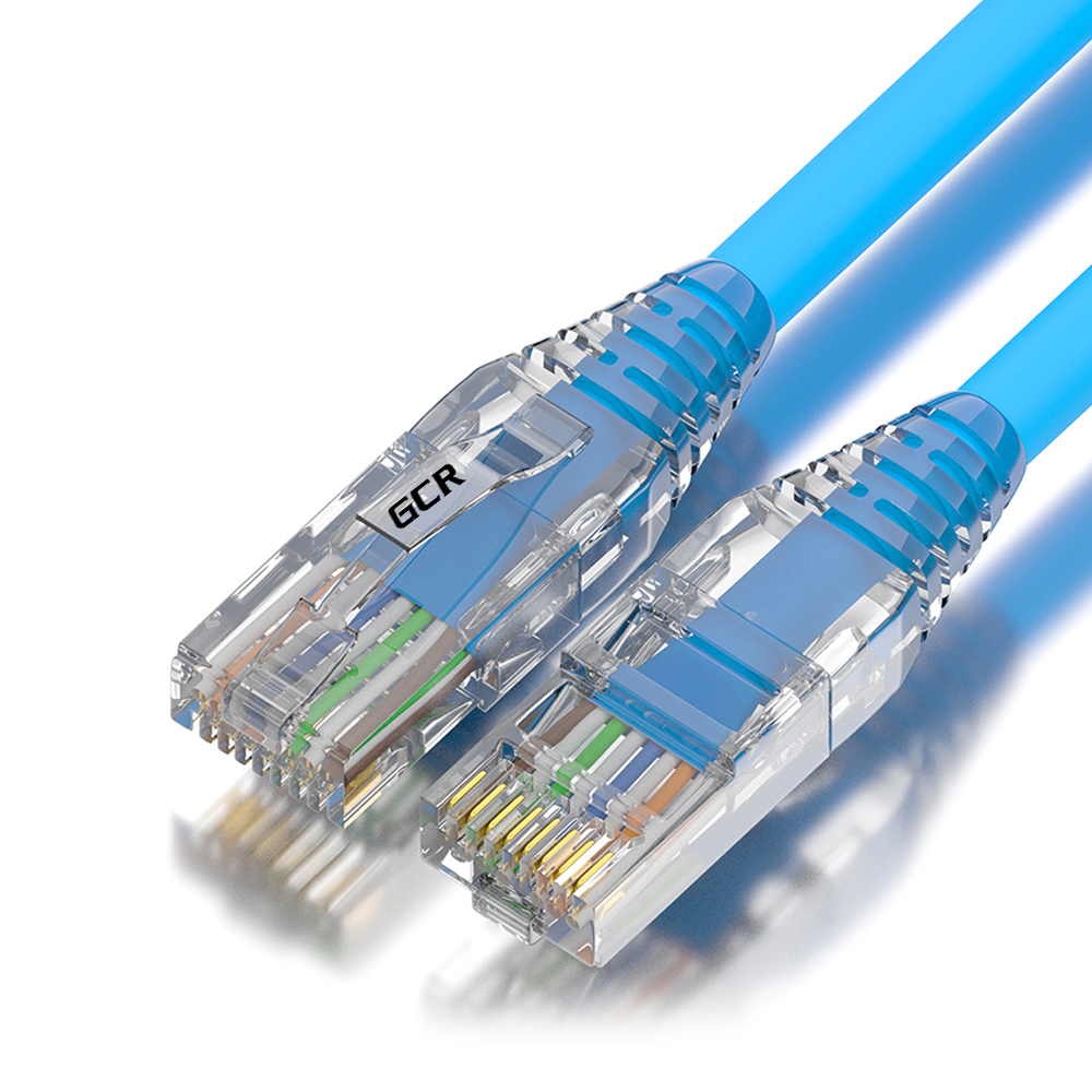 GCR Патч-корд 2.0m LSZH UTP кат.5e, синий, коннектор ABS, 24 AWG, ethernet high speed 1 Гбит/с, RJ45, T568B