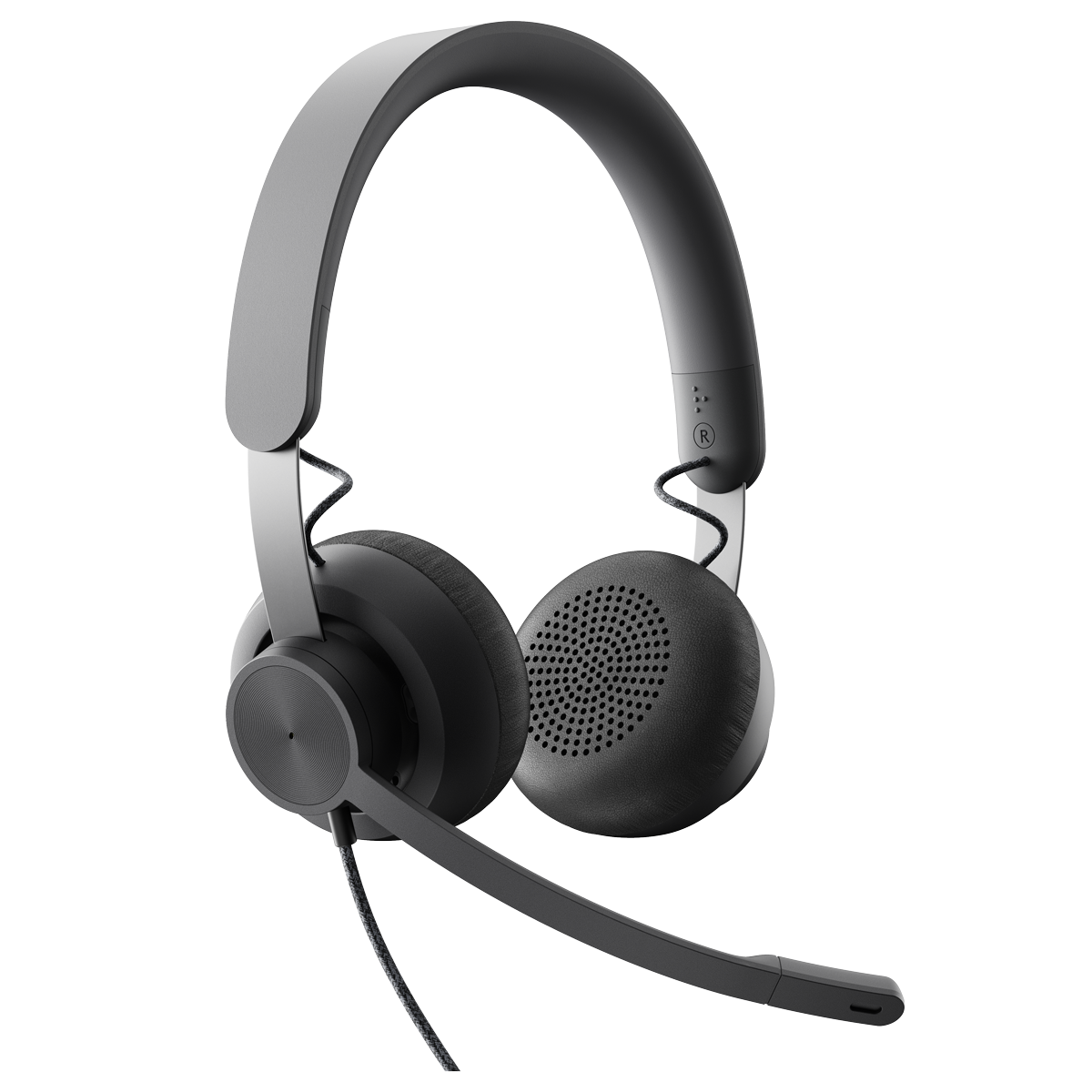 Logitech Zone Wired Teams черный матовый 1.9м накладные USB оголовье (981-000870)