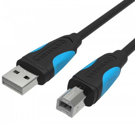 Кабель Vention USB 2.0 AM/BM - 3м. Черный