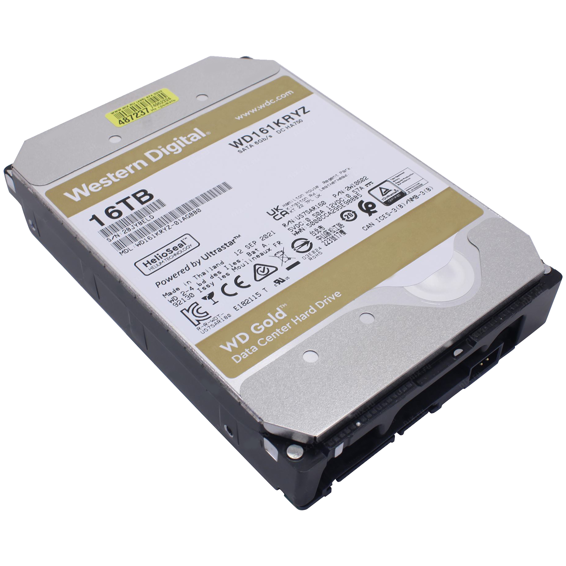 16TB WD Gold (WD161KRYZ) {SATA III 6 Gb/s, 7200 rpm, 512Mb buffer}