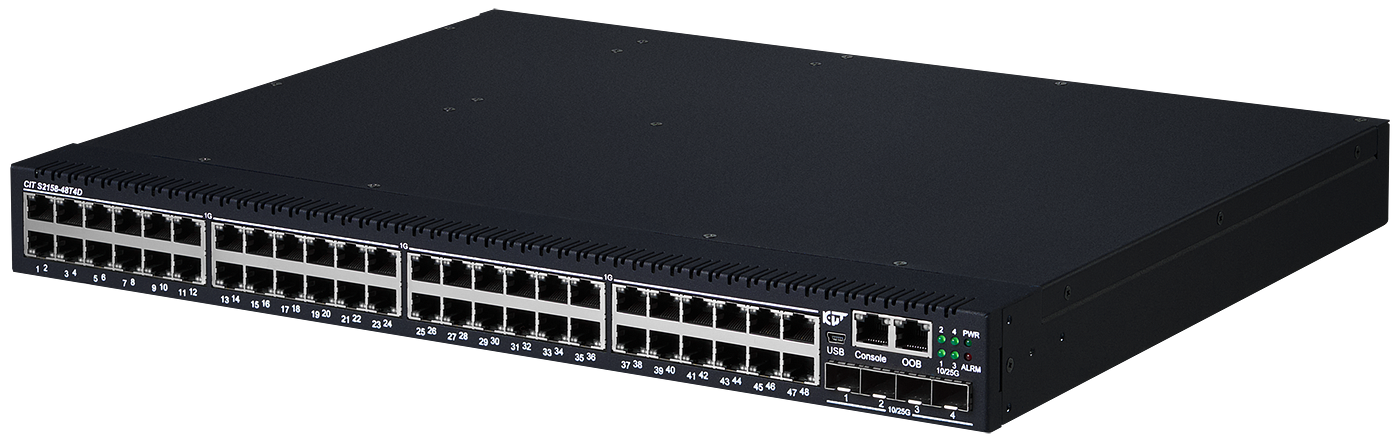 Коммутатор/ Коммутатор доступа L3 48x1G RJ45 с POE/POE+, 4x10/25G SFP28, два БП AC, охлаждение FR.