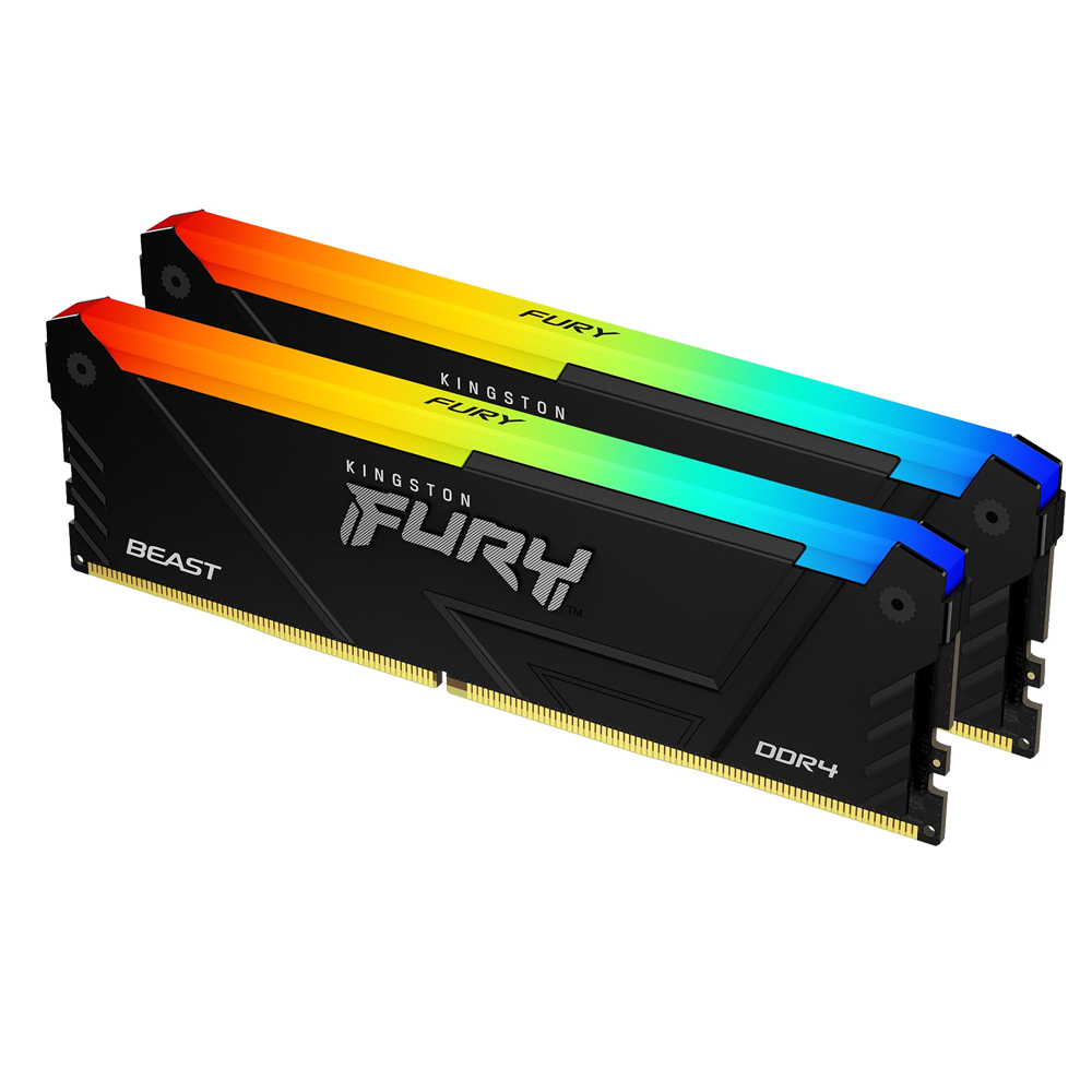 Kingston DDR4 DIMM 32GB Kit 2x16Gb KF432C16BB12AK2/32 PC4-25600, 3200MHz, CL16, RGB