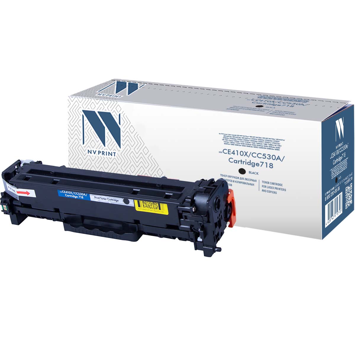 NV Print CE410X/CC530A/718Bk Картриджи для HP LaserJet Color M351a/M375nw/dn/dw/M451nw/dn/dw/CP2025/dn/n/MFP-CM2320fx/n/Canon i-SENSYS LBP-7200Cdn/7210Cdn/7660Cdn/MF8330Cdn/8580Cdw, 4К