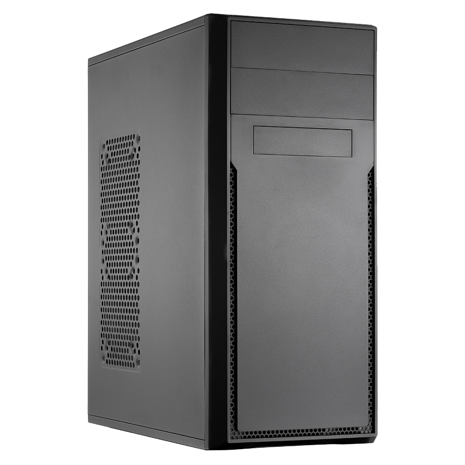 Корпус c блоком питания 450 Ватт/ Case Foxline FL-302, ATX, 2x5.25EXT, 1x3.5EXT, 4x3.5INT, 2xUSB2.0, HDA, w/o FAN, w/450W ATX PSU(80mm), w/1.2m EU pwr cord