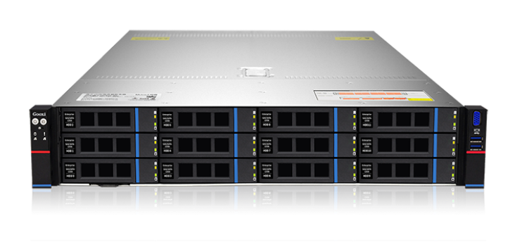 Серверная платформа/ Gooxi SR201-D12RE-G2 2u 12 bay platform with expander backplane, based on AMD 9004; 2x 2.5" rear SAS/SATA; 2x 2.5" rear NVMe; 2xPCIe 5.0x16; 4xPCIe 5.0x8; 2x1300W psu RAIL kits; EU power cables