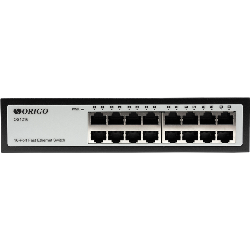 ORIGO OS1216/A1A Неуправляемый коммутатор 16x100Base-TX, корпус металл