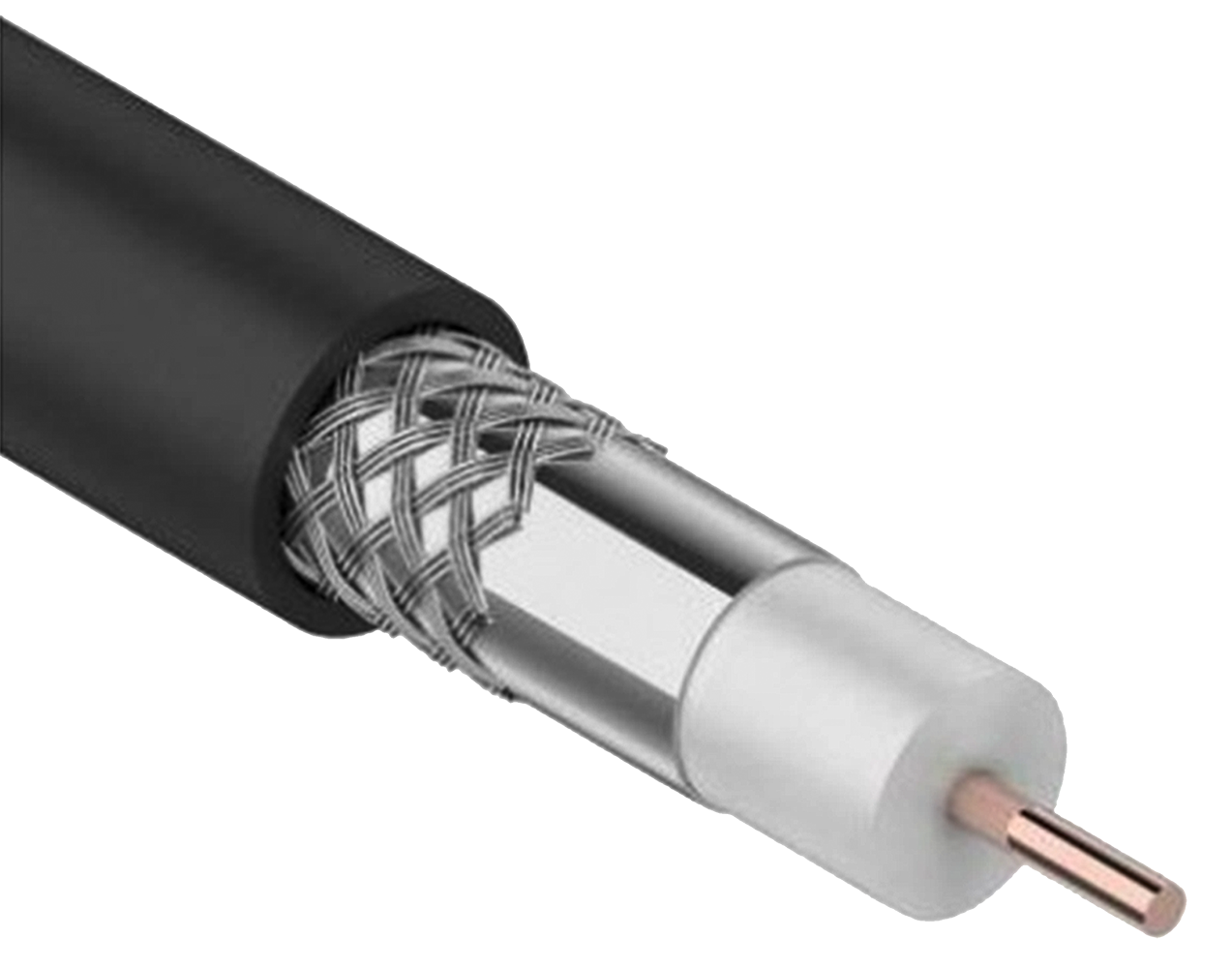Каб. коаксиал. RG11 CCS 75Ом FPE PVC черн. (300м) GENERICA