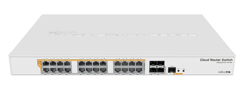 MikroTik CRS328-24P-4S+RM Коммутатор с поддержкой PoE, 802.3af/at, 4 SFP+, 24 x 1000Mbit