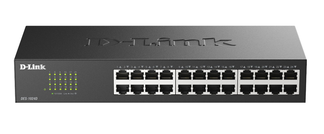 D-Link DES-1024D/H2A Неуправляемый коммутатор с 24 портами 10/100Base-TX