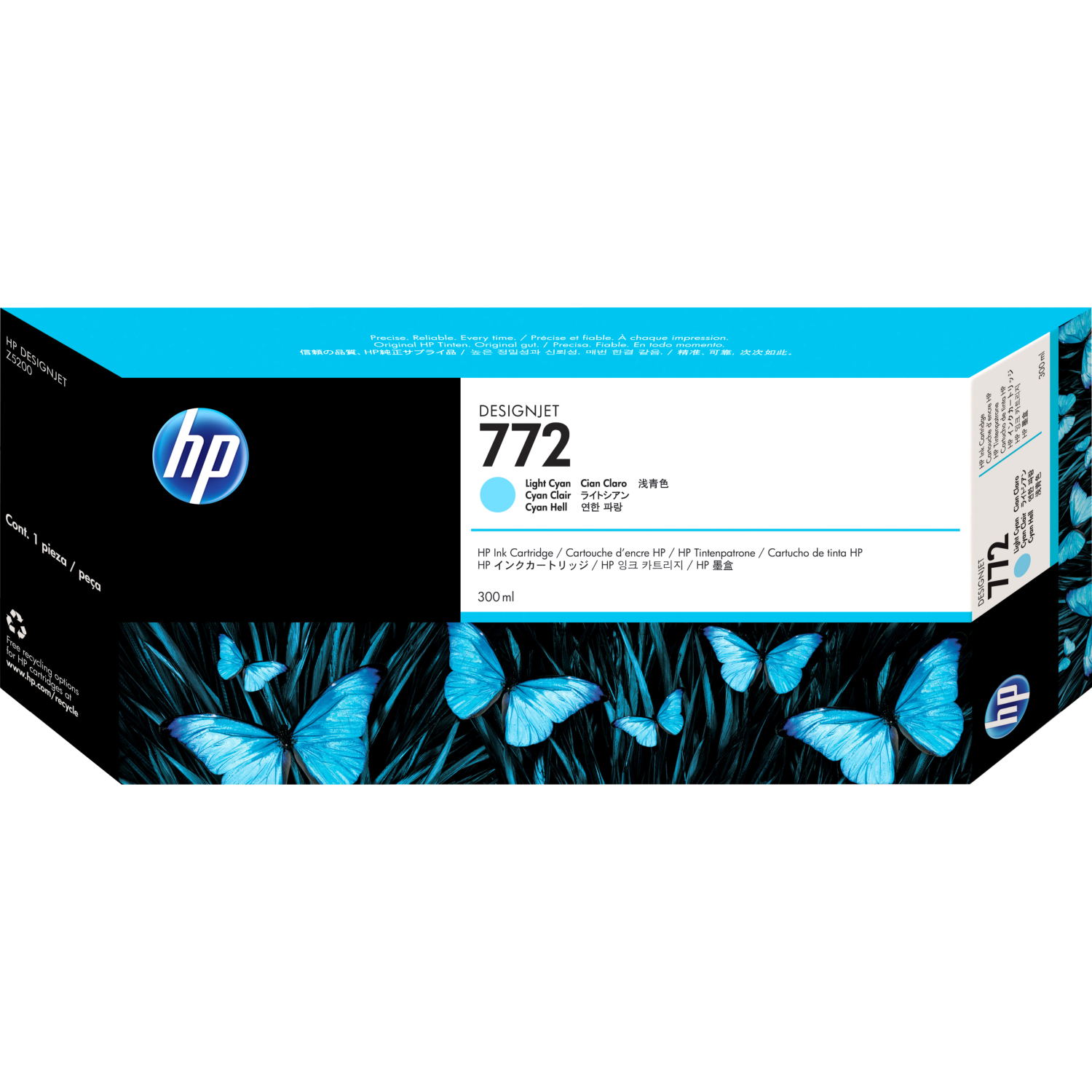 HP CN632A Картридж №772, Light Cyan {DJ Z5200, Light Cyan (300ml)}