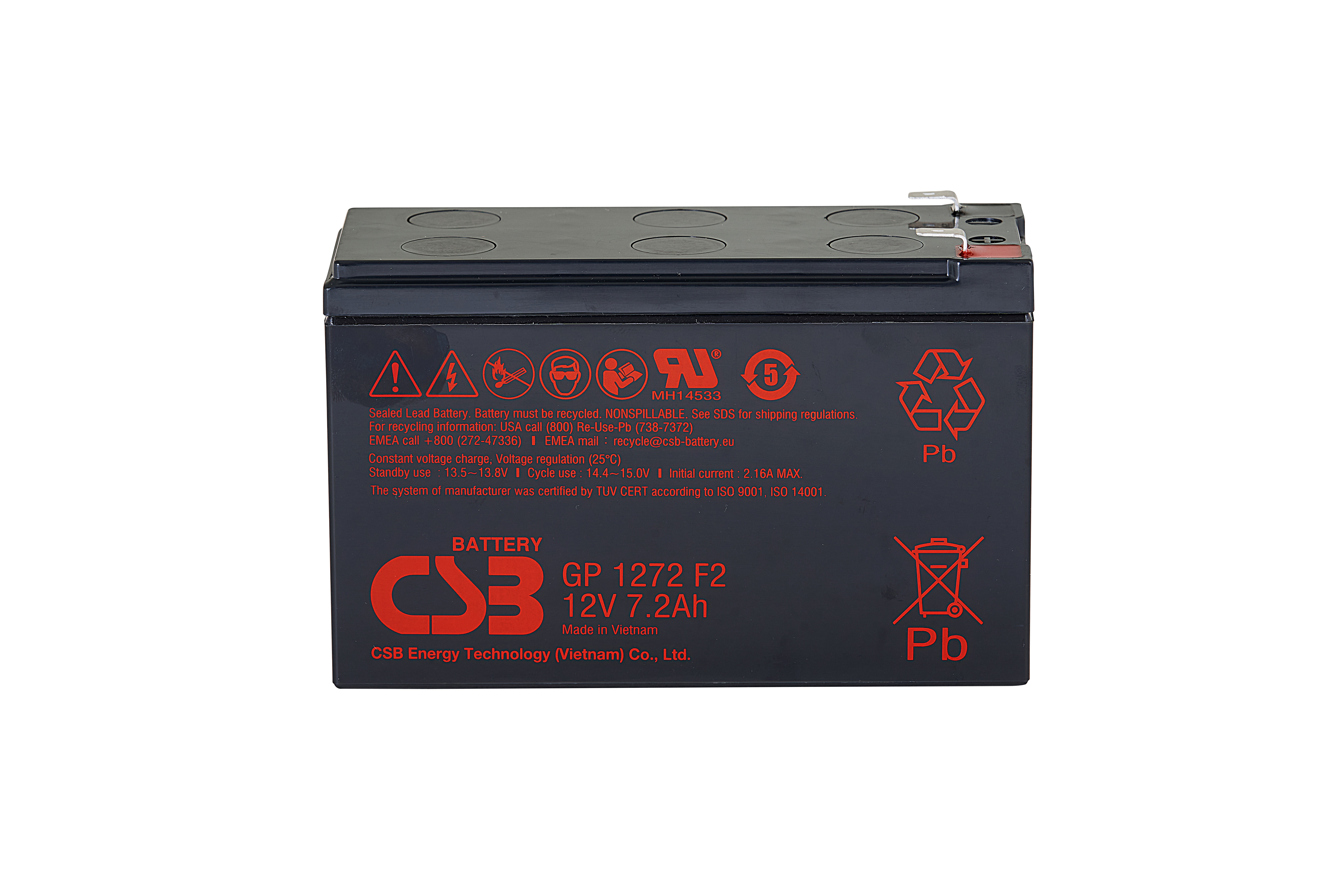 CSB Батарея GP1272 (12V 7.2Ah F2) — Силовые кабели