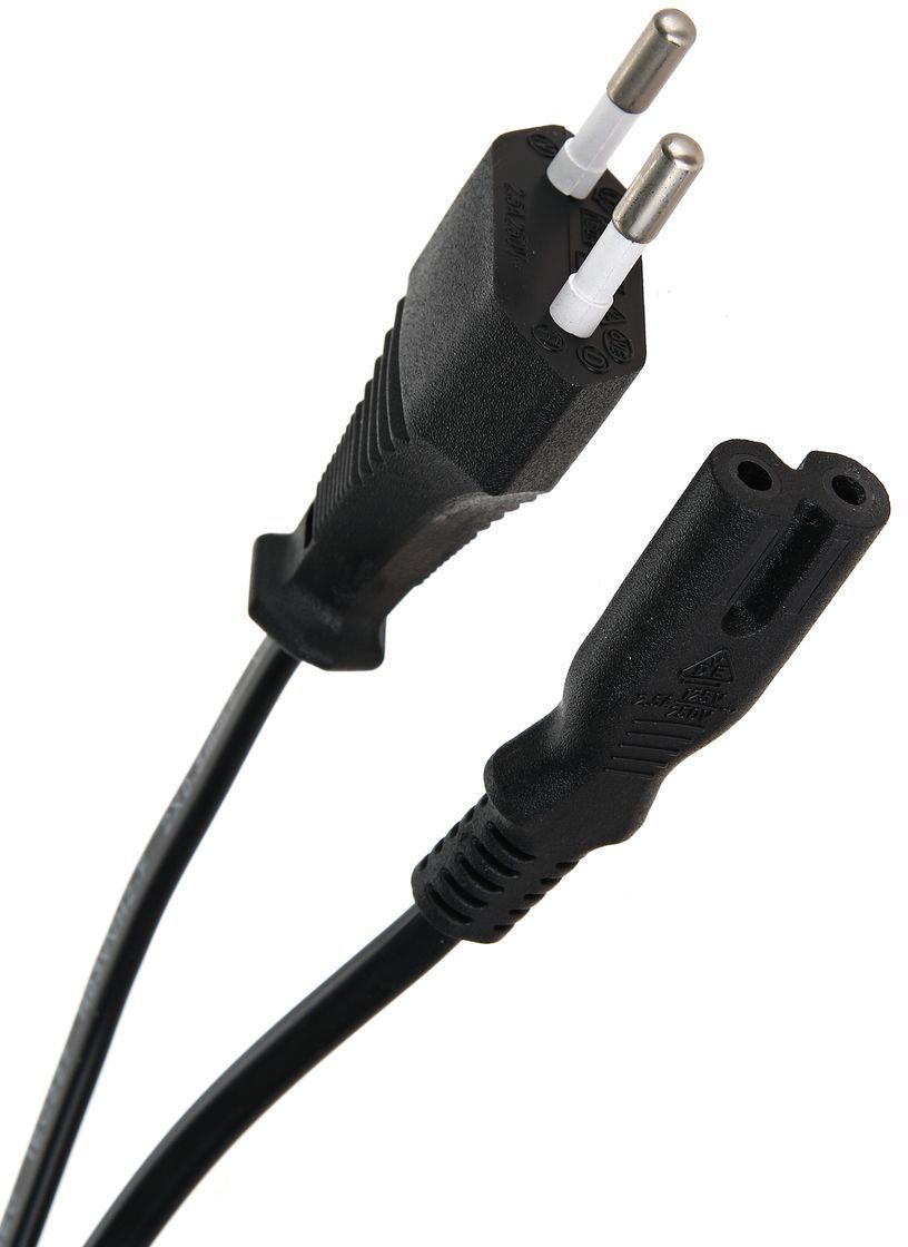 VCOM CE023-CU0.5-1.8M Кабель для аудио-видео техники IEC-320-C7--розетка 220V, 2-pin, 1,8м ,медный [4895182222731]
