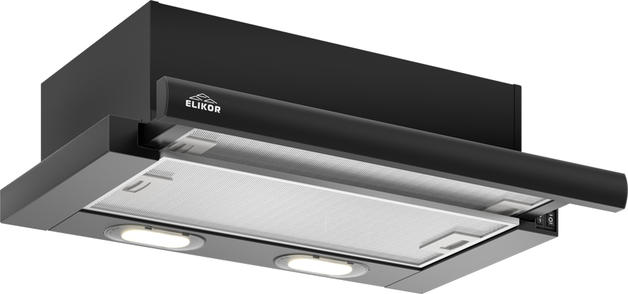 GOOD, Кухонная вытяжка ELIKOR Интегра 60П-400-В2Л черный/черн.