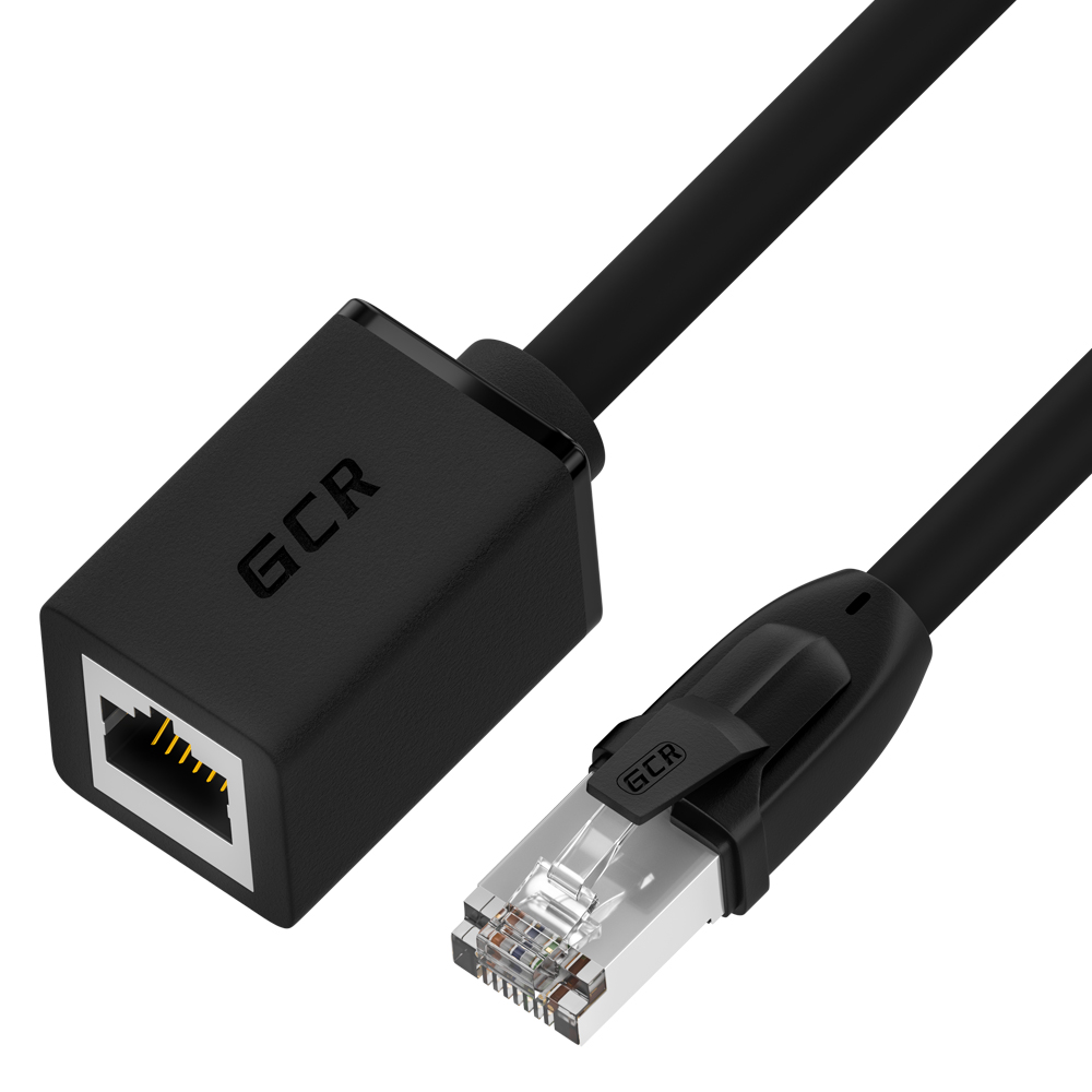 GCR PRO Удлинитель патч-корда LSZH PROF 1.0m, F/UTP медь, кат.6A, 26 AWG, ethernet high speed 10 Гбит/с, T568B