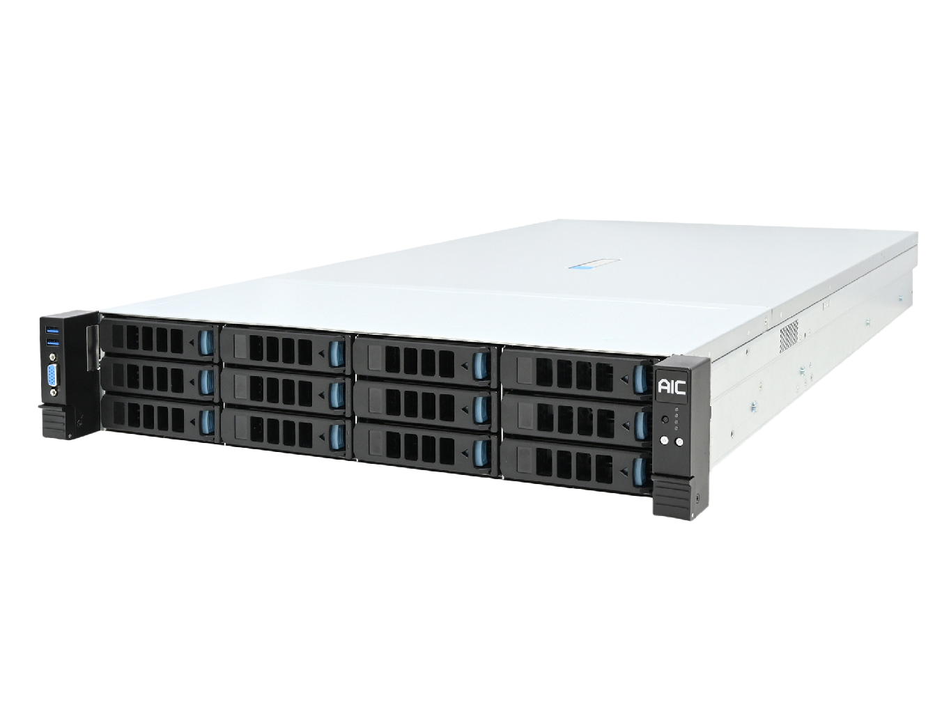 Серверная платформа/ 2U 12x NVMe (12-port 3.5"/2.5" PCIe Gen4 Tri-mode backplane), 2x 2.5" SATA hot-swap (rear), 4x 8038 FAN, Acbel 1600W redundant power supply Titanium (C14 inlet), Vega motherboard, DDR5 RDIMM x16, 1x GbE dedicate IPMI, 3x PCIe x16 Gen5 (HHHL), 1x PCIe x8 Gen5 (HHHL), with 2x PCIe Gen5 x16 retimer card, 2x CPU heatsink, 36" slide rail, w/o bezel, w/o power cord