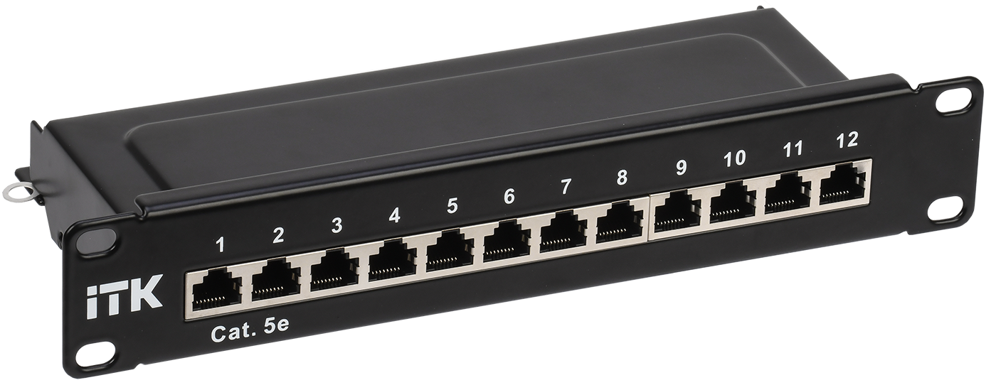 ITK 1U патч-панель кат.5E STP 12 портов 10" (Dual IDC) (PP12-1UC5ES-D05-10)