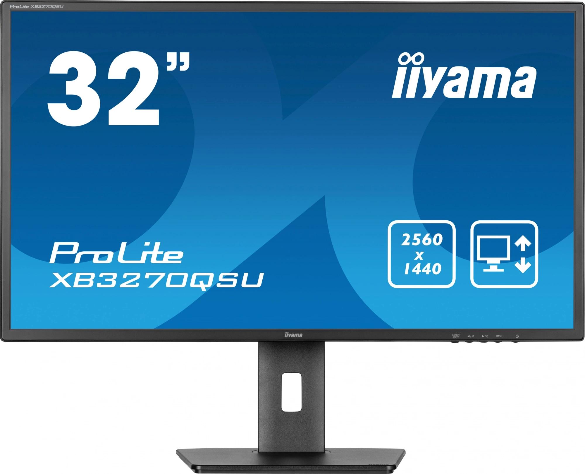 LCD IIYAMA 31.5" XB3270QSU-B1 {IPS 2560x1440 100Hz 3ms 178/178 250cd 1200:1 10bit(8bit+FRC) 2xHDMI1.4 DisplayPort1.4 3xUSB3.2 2x2W HAS VESA}
