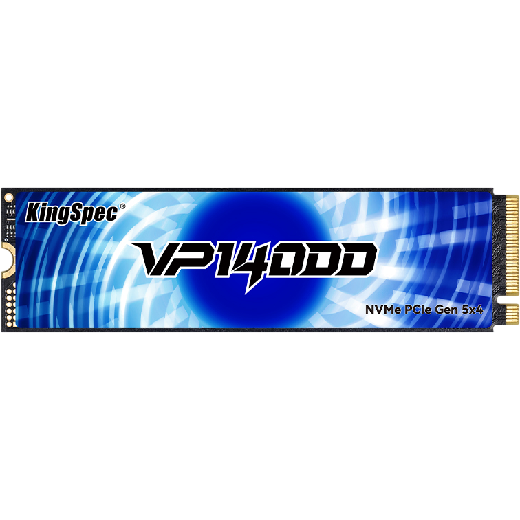Твердотельный накопитель/ Kingspec SSD VP14000 2280, 2048GB, M.2(22x80mm), NVMe, PCIe 5.0 x4, 3D TLC, R/W 14000/13000MB/s, IOPs 1 148 000/1 083 000, TBW 1200, DWPD 0.5 (3 года)