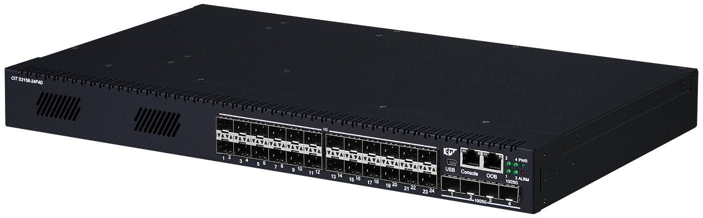 Коммутатор/ Коммутатор доступа L3 24x1G RJ45 с POE/POE+, 4x10/25G SFP28, два БП AC, охлаждение FR