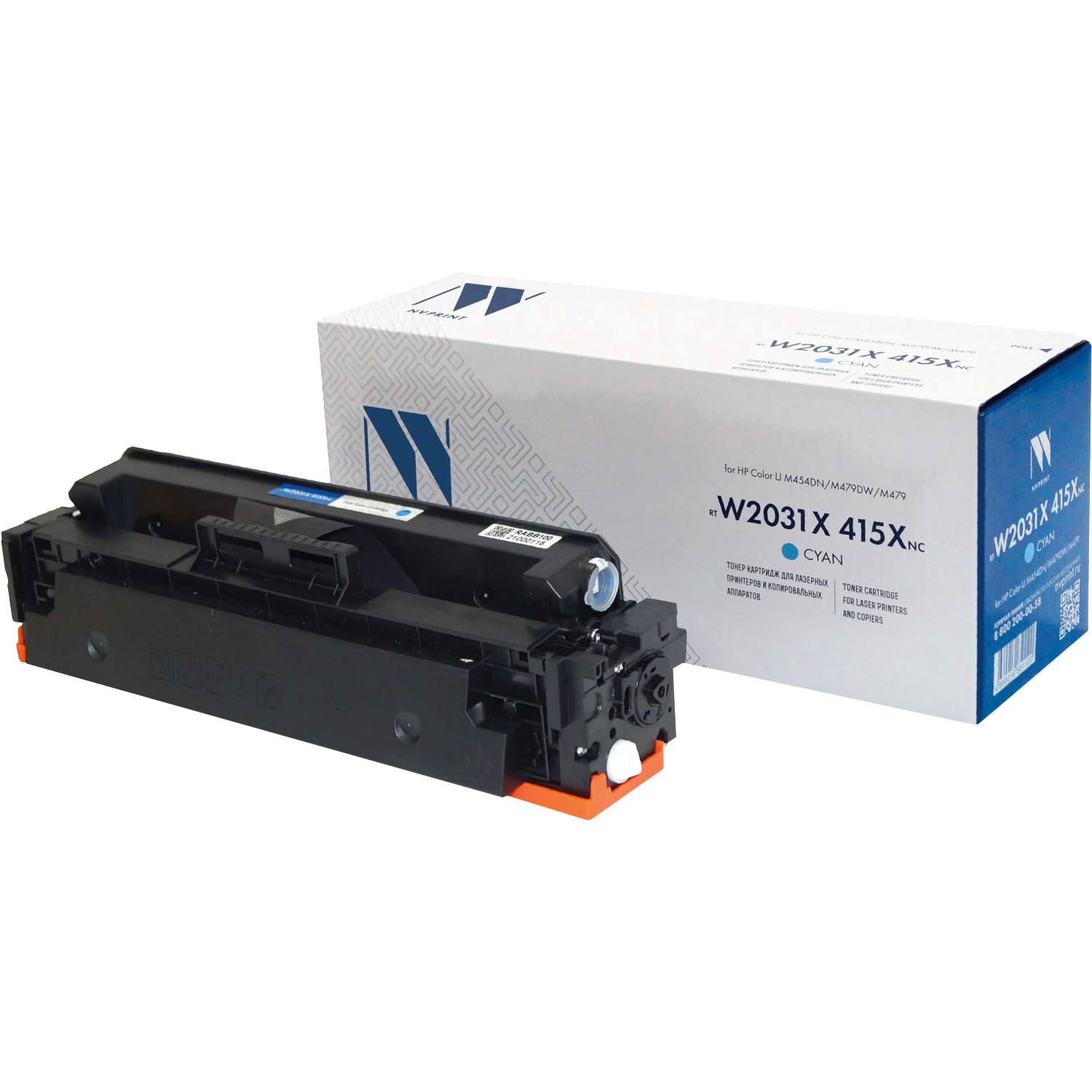 Картридж NVP совместимый NV-W2031X 415X Cyan (БЕЗ ЧИПА) (БЕЗ ГАРАНТИИ) для HP Color LaserJet M454DN/M479DW/M479 (6000k)