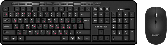 Беспроводной набор клавиатура + мышь Sven KB-C3200W (2,4 GHz, 114 кл, 1000-2000DPI)