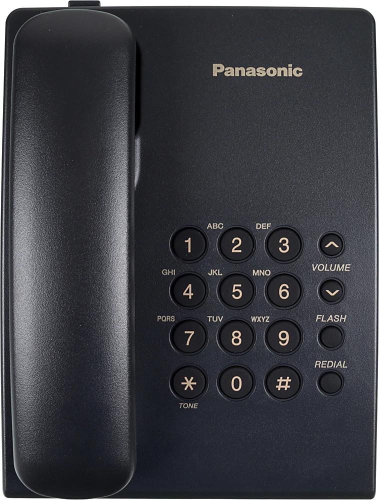 Panasonic KX-TS2350RUB (черный) {повтор номера, регул-ка громкости, кр.на стену}