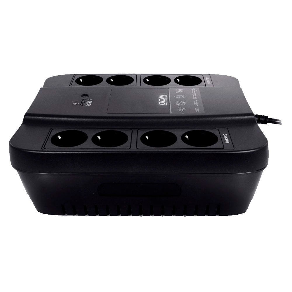 PowerCom Spider SPD-650N ИБП {OffLine, 650VA/390W, Tower, 8xEURO: 4 с резервным питанием, 4 с фильтрацией} (332714)