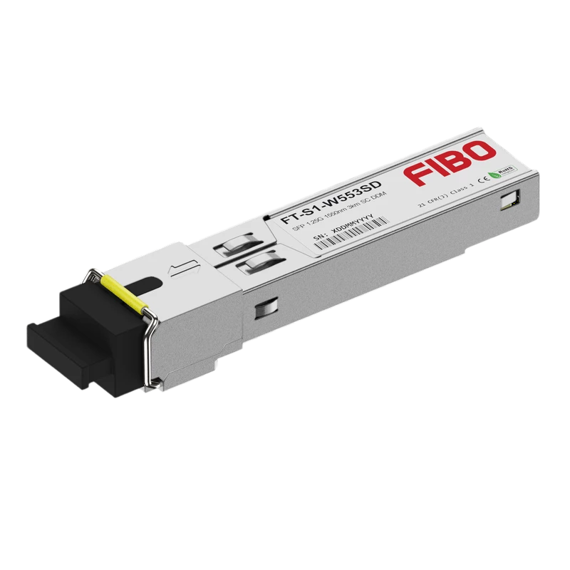 Трансивер/ FIBO FT-S1-W553SD SFP модуль WDM, 1.25 G, 3 км, TX 1550 нм, RX 1310 нм, SC, DDM