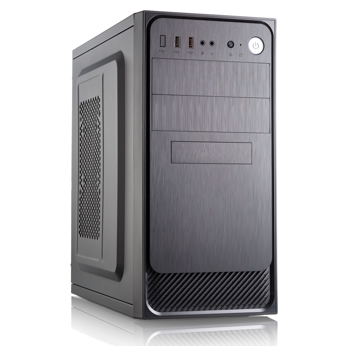 Foxline FZ-053-SX450R " Forza mATX, 450W, 2xUSB2.0, Black, w/o FAN, 12 cm fan PSU, power cord"