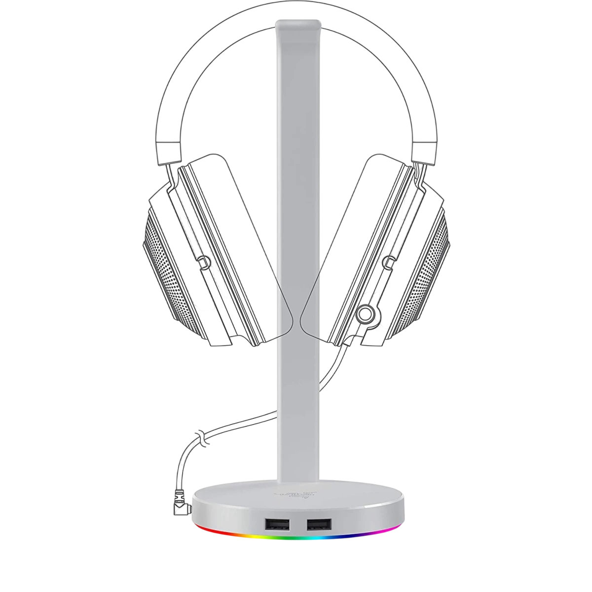 Подставка для наушников Razer Base Station Chroma V2 - Mercury/ Razer Base Station V2 Chroma - Mercury