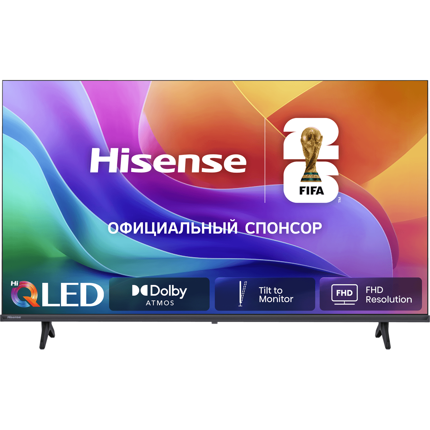 Телевизор ЖК 32'' Hisense/ 32", Full HD, ADS, QLED & DLED, SMART TV (HomeOS U9), DVB-T2/C/S2, 2х7W, Game Mode, 250 nits,1200:1, CI+(1.4), 2HDMI, 1USB, Black, 2026