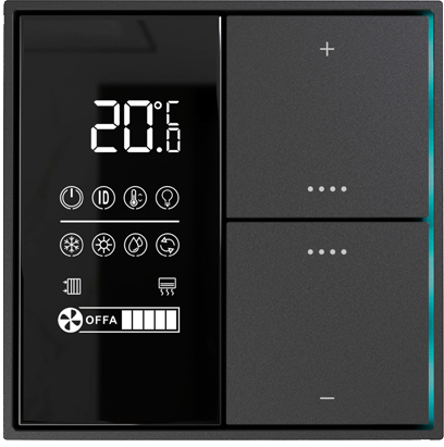 Donel Многофункциональный комнатный термостат KNX,ЖК-экран, встроенный датчик температуры, метеорит, Cерия DKNX