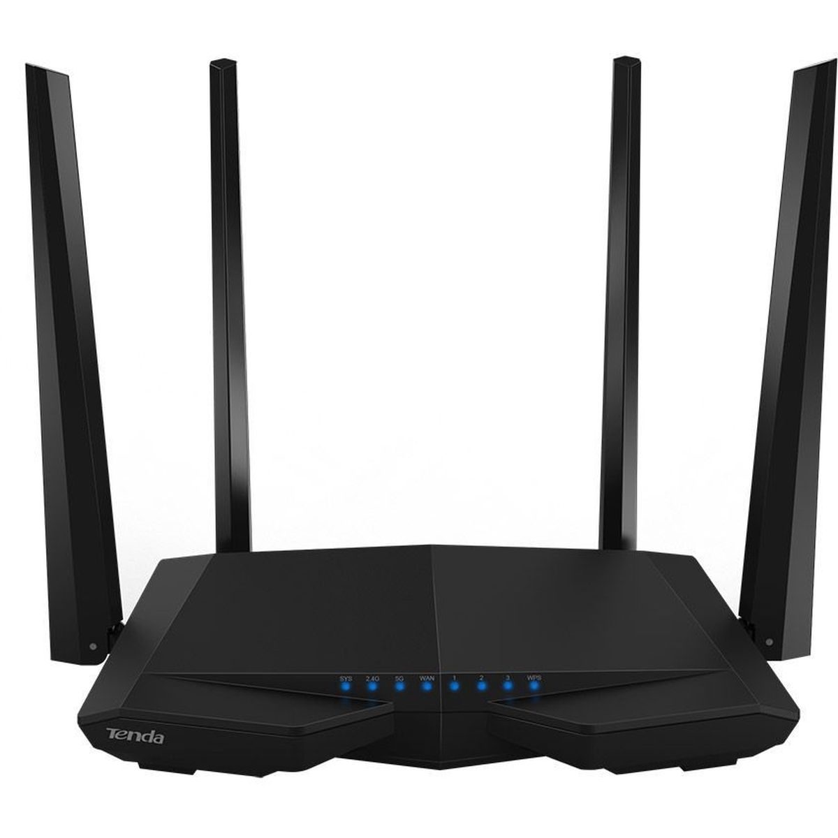 TENDA AC6 Wi-Fi маршрутизатор двухдиапазонный стандарта AC1200, 4 внешние антенны 6dBi, 1-port 10/100Mbps WAN, 3-ports 10/100Mbps LAN