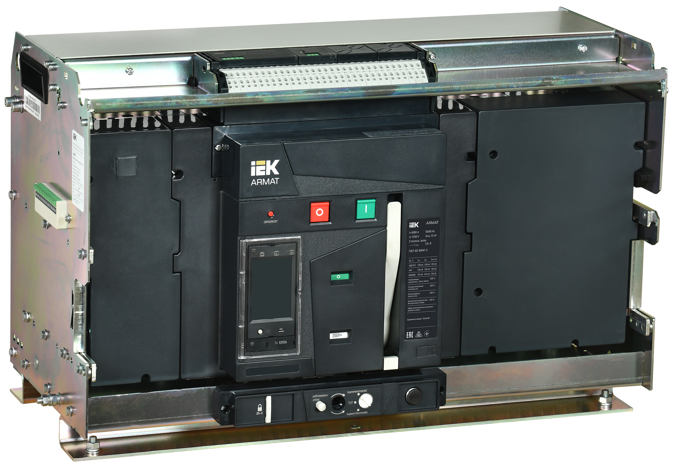 ARMAT AR-A6X TT63 3P W HR Выключатель автомат. с акс. IEK