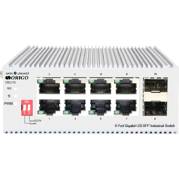 ORIGO OI2210/A1A Промышленный неуправляемый коммутатор 8x1000Base-T, 2x1000Base-X SFP