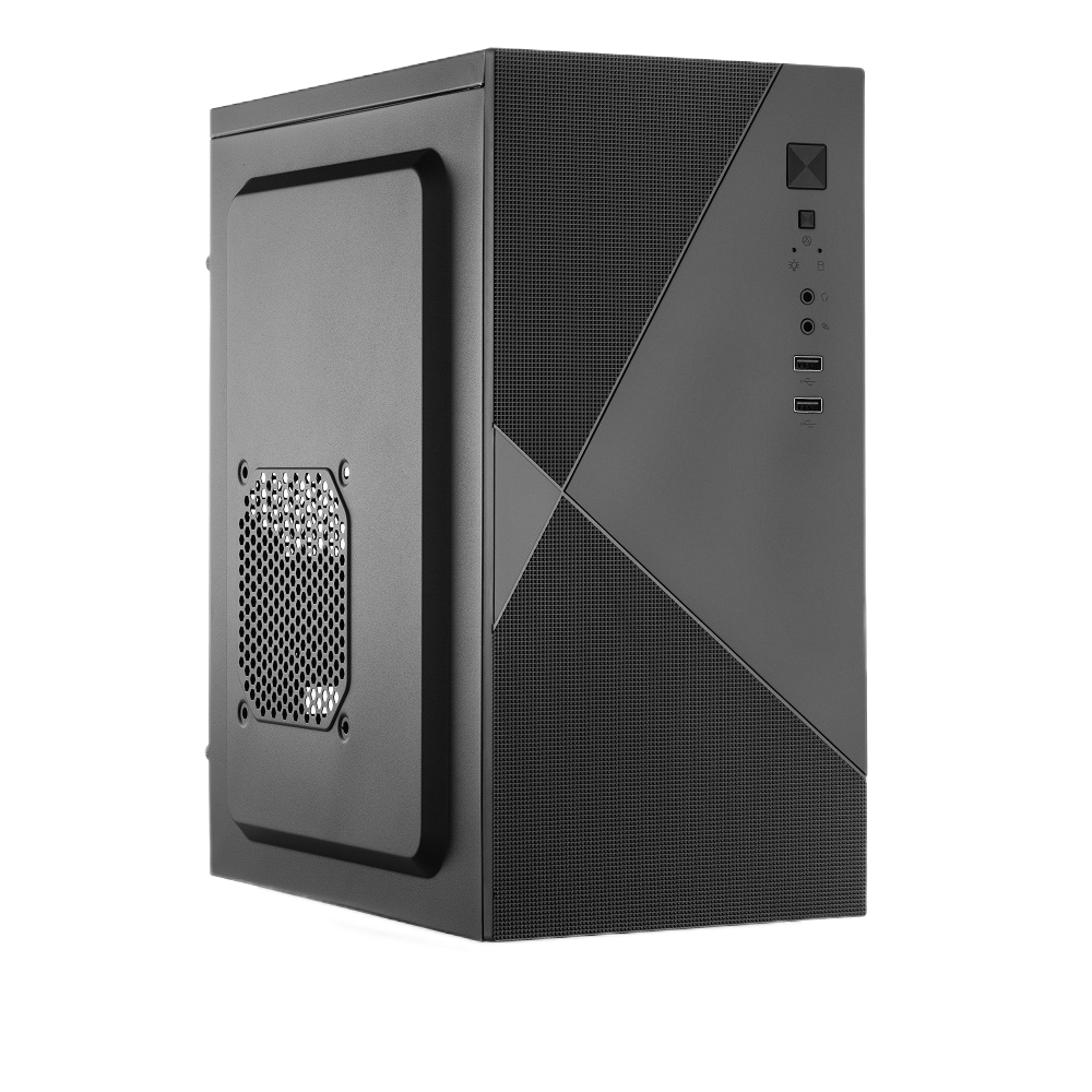 Forza FZ-019-SX450 mATX, 450W, 2xUSB2.0, Black, w/o FAN, 8 cm fan PSU, power cord