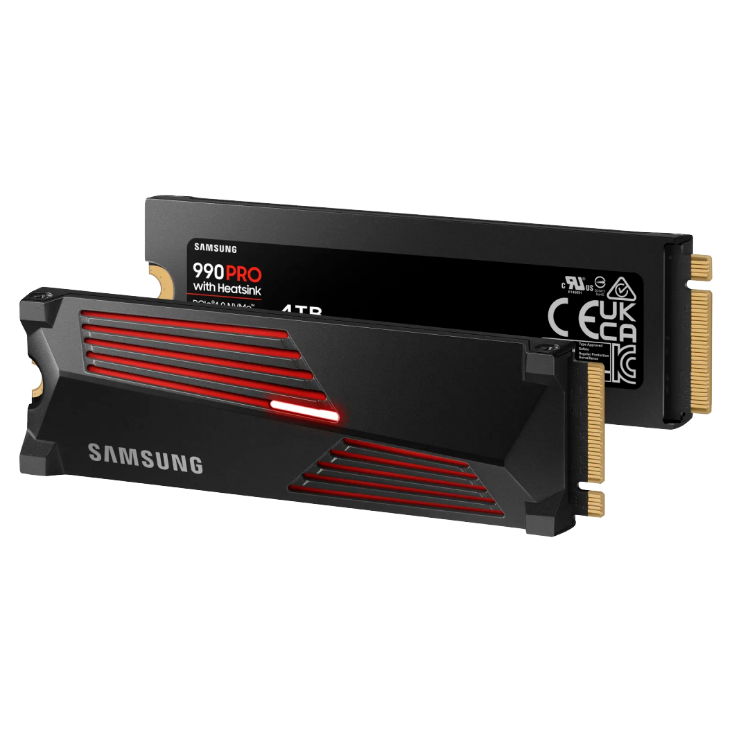 SSD Samsung 4TB 990 PRO with Heatsink PCI-E 4.0, V-NAND 3-bit MLC MZ-V9P4T0CW