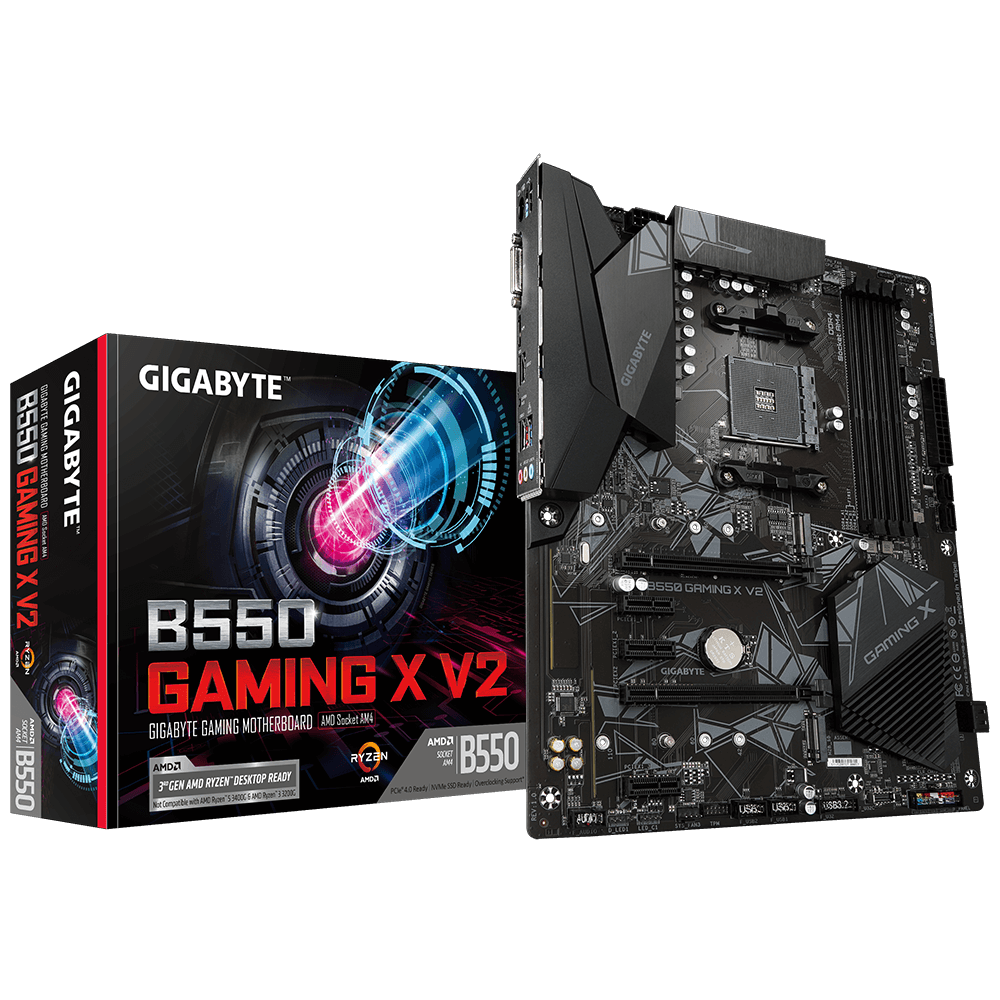 Gigabyte B550 GAMING X V2 {AM4, B550, 4*DDR4, DVI-D+HDMI, 4 SATA 6 Гб/с, M2, Audio, Gb LAN, USB 3.2, USB 2.0, ATX}