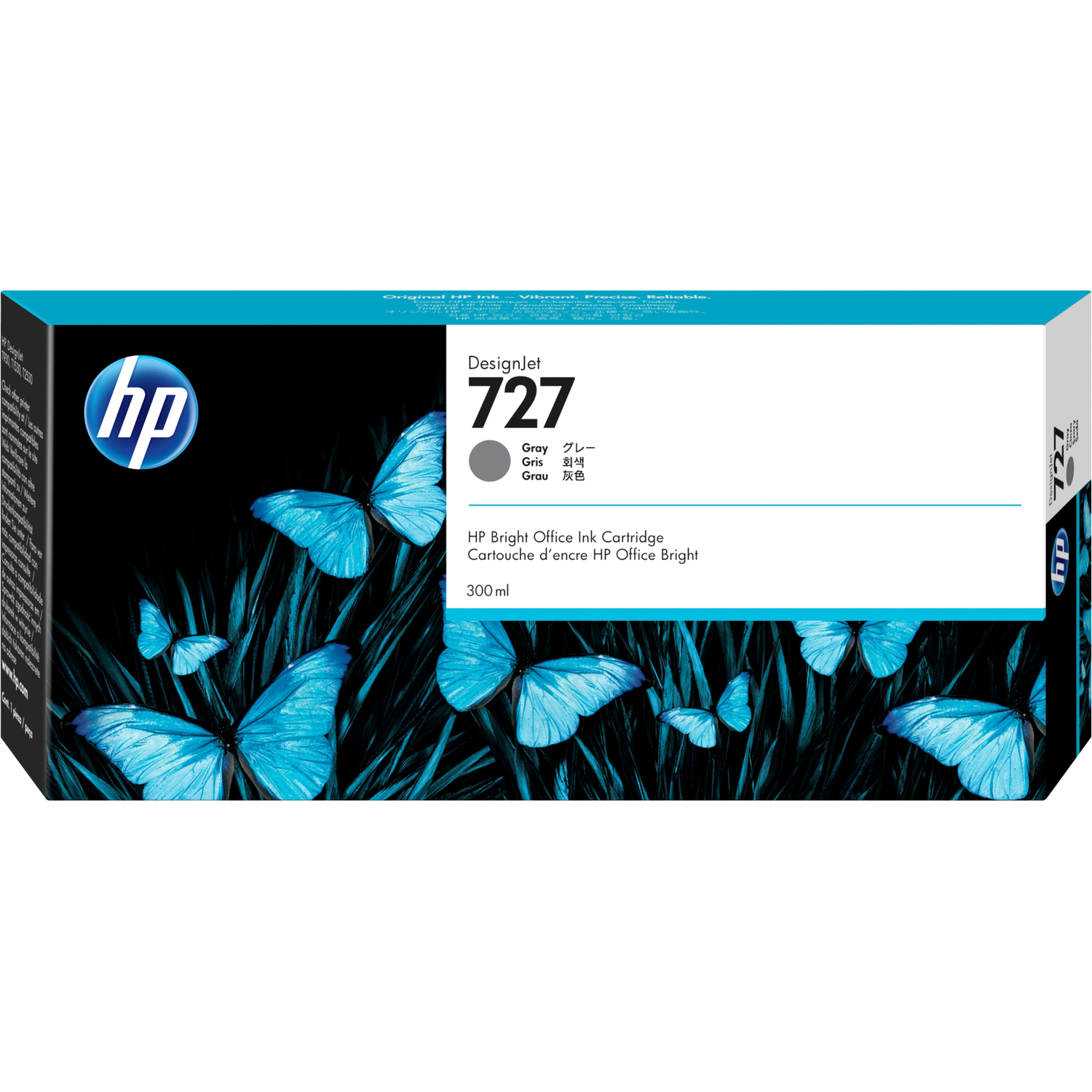 HP F9J80A Картридж HP №727, Photo Gray {DJ T920/T1500/2500/930/1530/2530 (300ml)}