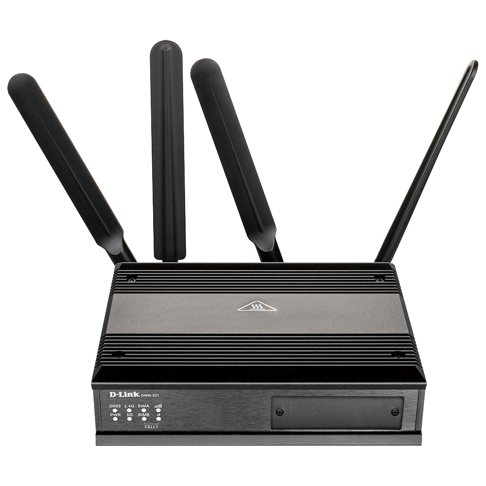 D-Link DWM-321/A1A Беспроводной M2M-маршрутизатор 4G LTE с одним модулем для двух SIM-карт и поддержкой ГЛОНАСС/GPS