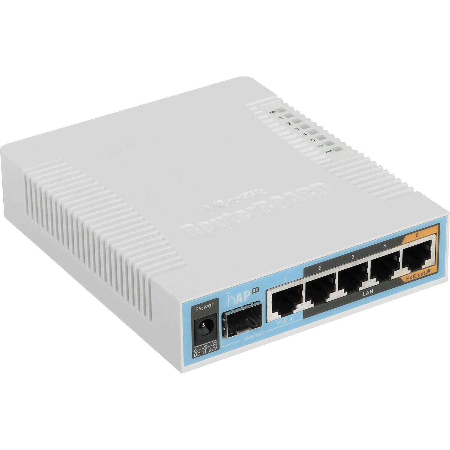 MikroTik RB962UiGS-5HacT2HnT Беспроводной маршрутизатор hAP ac 2.4+5ГГц, 802.11a/b/g/n/ac, 5x Ethernet 1G, 1x SFP