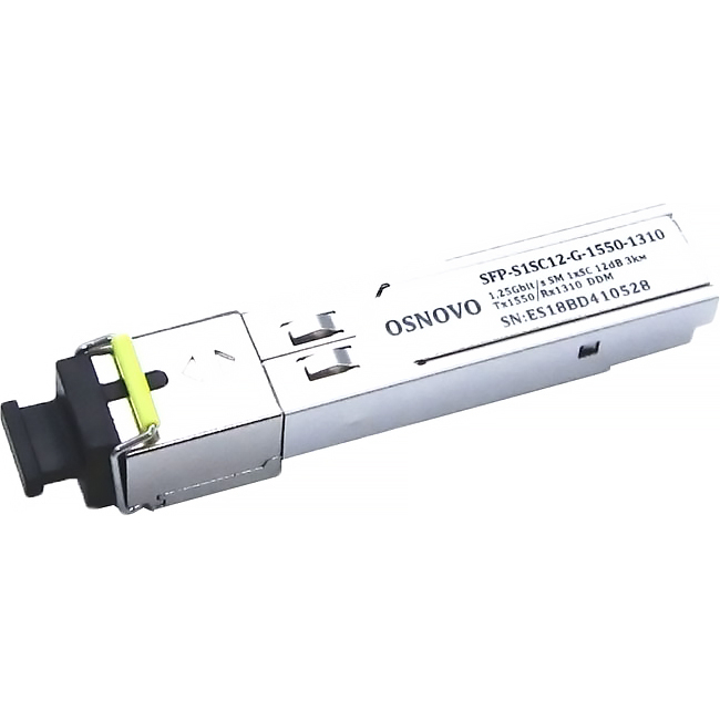 Модуль/ OSNOVO SFP Модуль SC, 1,25 Гбит/c, до 3км, Tx:1550/Rx:1310, DDM