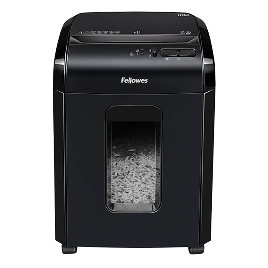 Fellowes Шредер Powershred 10M FS-4630601{DIN P-5, 2х15мм, 10лст., 19лтр., Safety Lock}, с микрорезкой