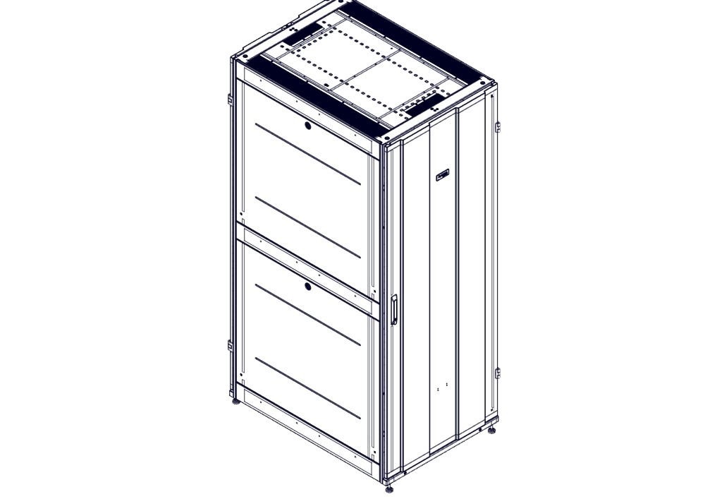 Шкаф Systeme Electric, серия Uniprom, 42U-750/1070, боковые панели 4шт, черный