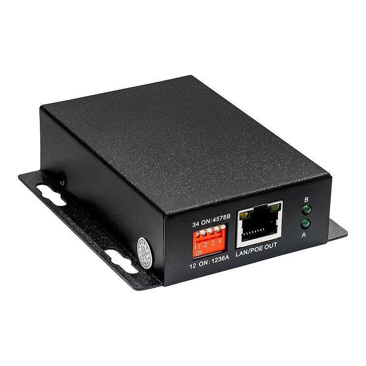 PoE удлинитель/ PoE удлинитель 10M/100M Fast Ethernet на 400м (до 30W).Увеличение расстояния передачи данных + питание на 100м (В режиме "S" - до 400м). Совместим с оборудованием PoE IEEE 802.3af/at. Порты: вх.- 1 x RJ45 (10/100 Base-T), роз. 2.1x5мм DC; вых.- 1 x RJ45 (10/100 Base-T). Выходной порт имеет возможность выбора метода подачи PoE (A, B, A+B).2 способа получения питания: от источника PoE/ от блока питания через DC разъем). Питание: DC12-56V(30W). Размеры (ШxВxГ): 88x25x60мм. Рабочая т